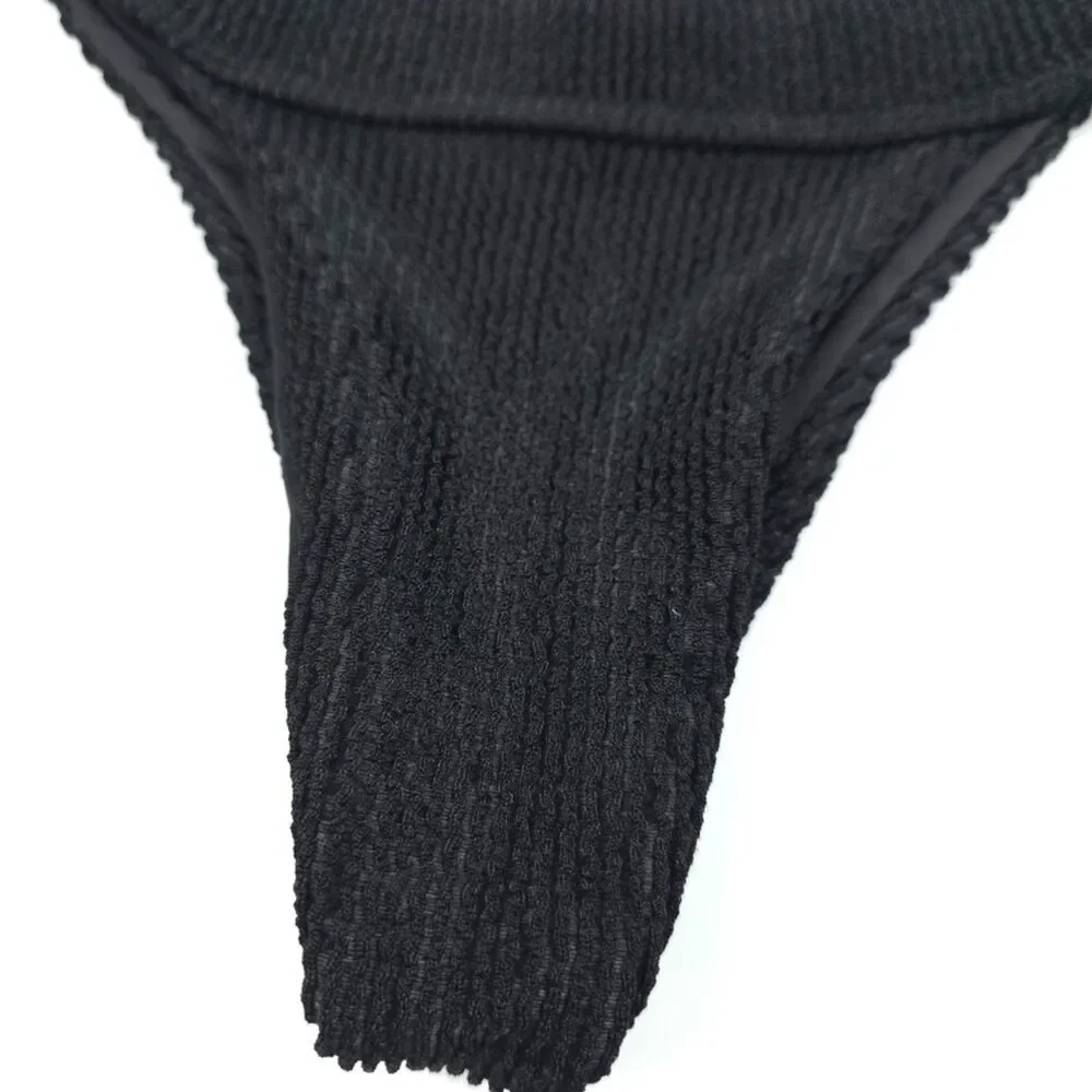 NEW Frankies Bikinis Ribbed Knit Bikini Bottom 90s Y2k Minimal Clean Girl Resort